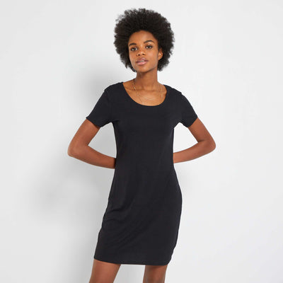 Robe en maille c tel e noir