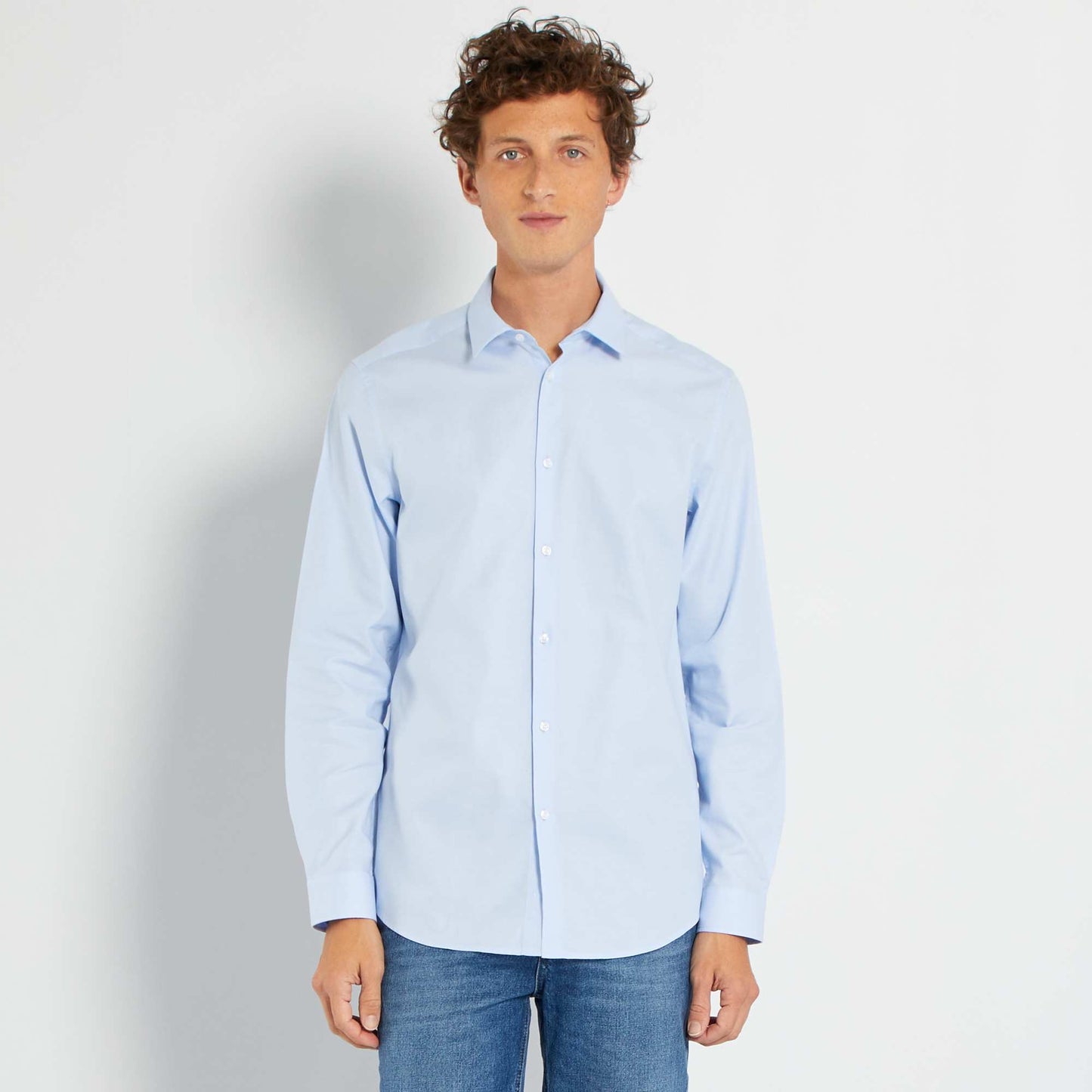 Chemise en oxford bleu ciel