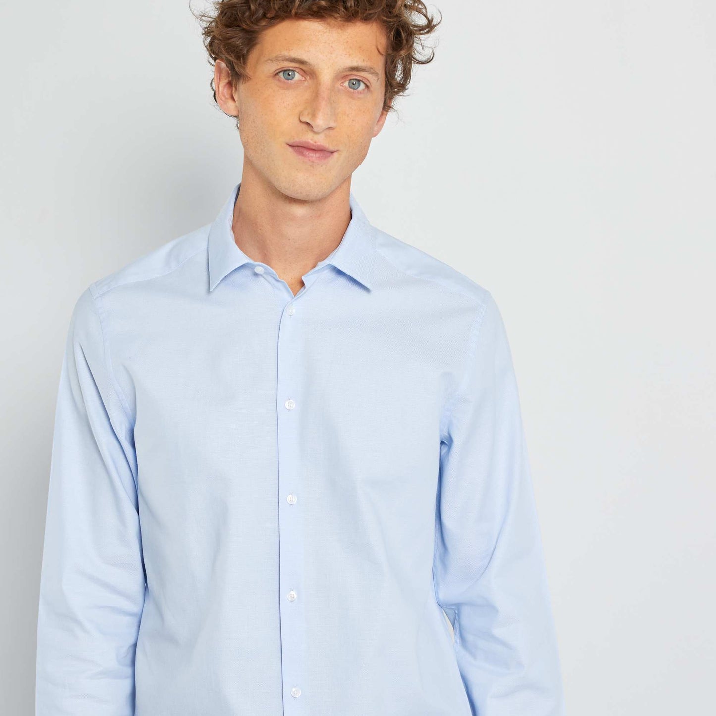 Chemise en oxford bleu ciel