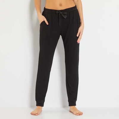 Pantalon de nuit fluide noir