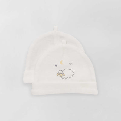 Lot de 2 bonnets BLANC