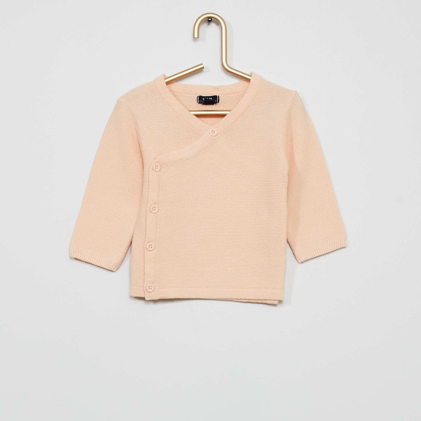 Pull en maille point mousse Rose