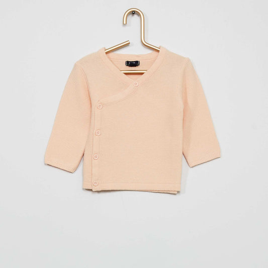 Pull en maille point mousse Rose