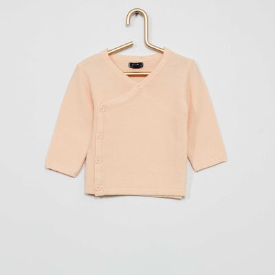 Pull en maille point mousse Rose