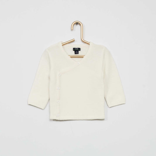Pull en maille point mousse Blanc