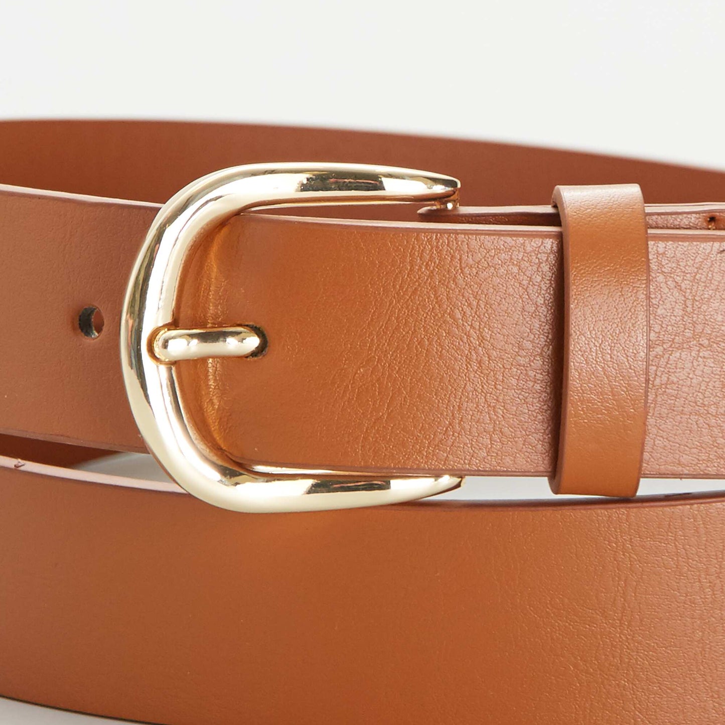 Ceinture basique en simili Camel