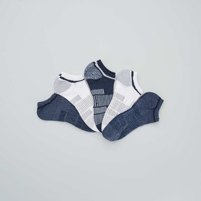 Lot de 5 paires de chaussettes invisibles Bleu