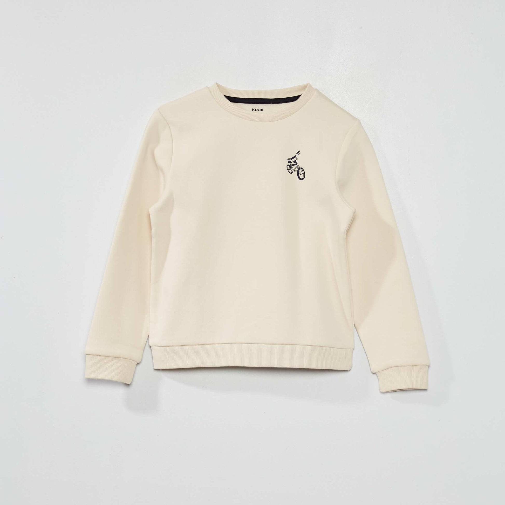 Sweat en molleton Beige 'skate'
