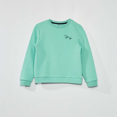 Sweat en molleton Vert 'skate'