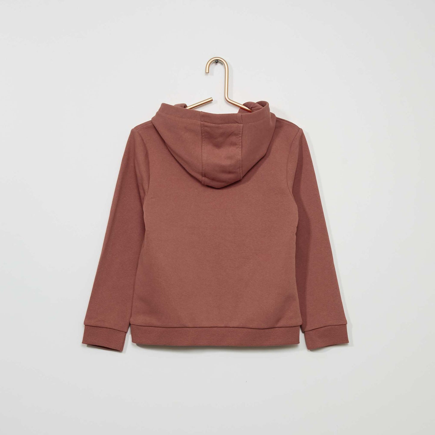 Sweat capuche en molleton rouge