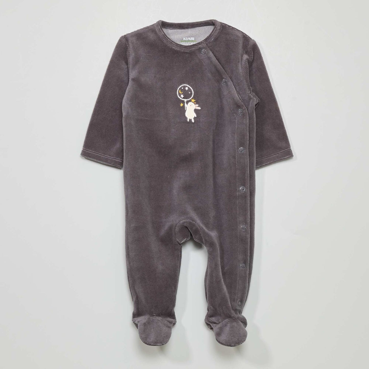 Pyjama long brod 'plan te' NOIR