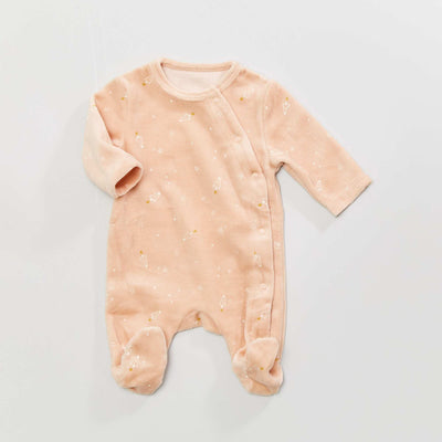 Pyjama en velours imprim 'espace' Rose clair