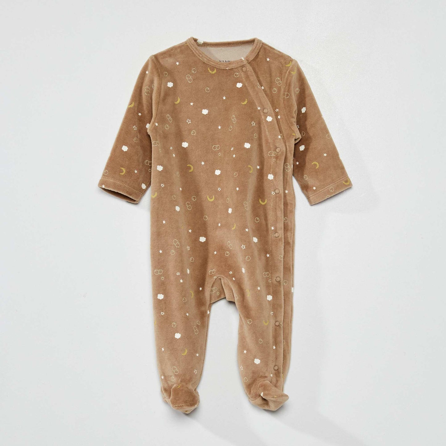 Pyjama en velours imprimé 'espace' Marron