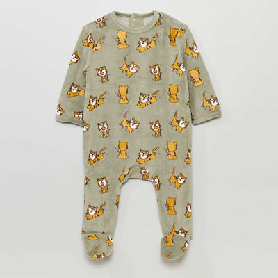 Pyjama en velours Vert