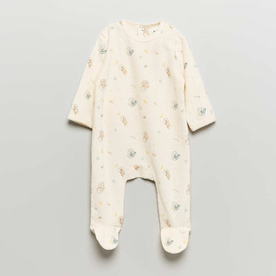 Pyjama en velours Blanc 'espace'