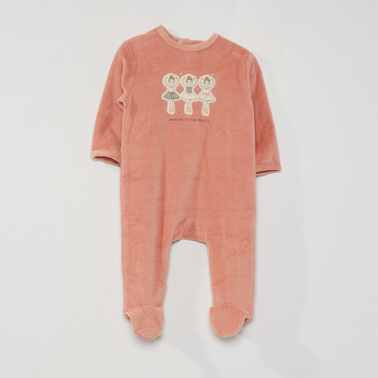 Pyjama en velours Rose 'danse'