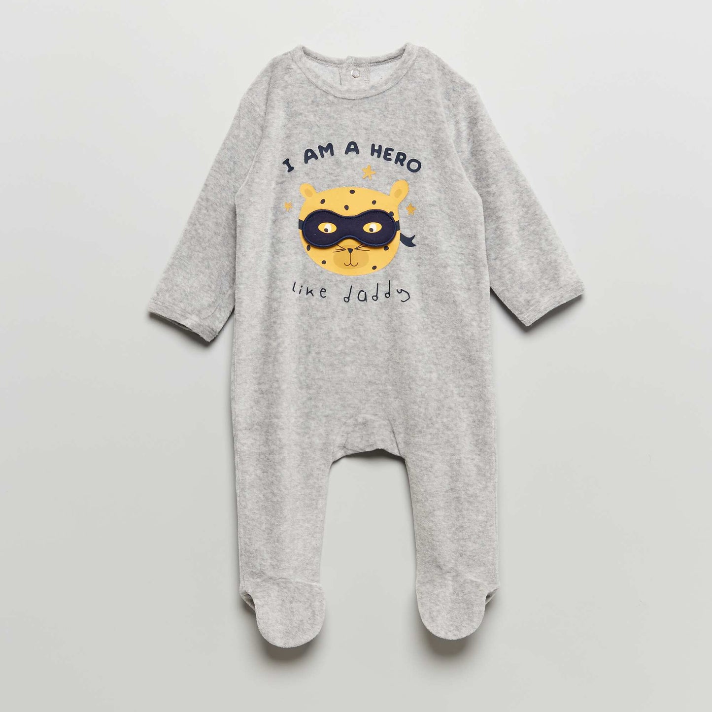 Pyjama en velours Gris 'h ros'