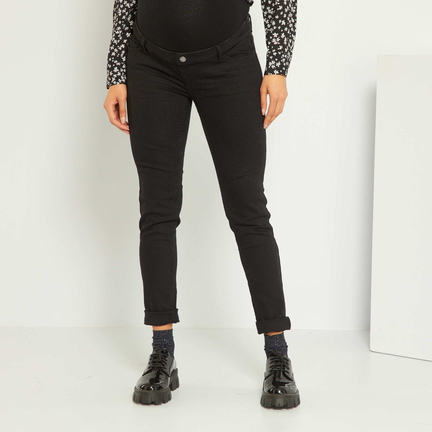 Jean slim grossesse L30 Noir