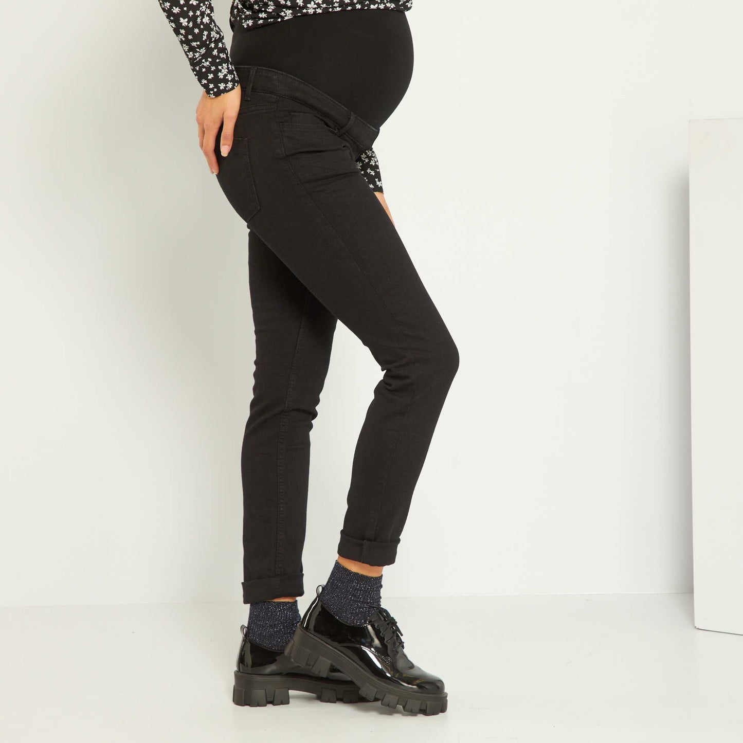 Jean slim grossesse L30 Noir