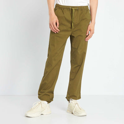 Pantalon esprit 'jogger' Kaki