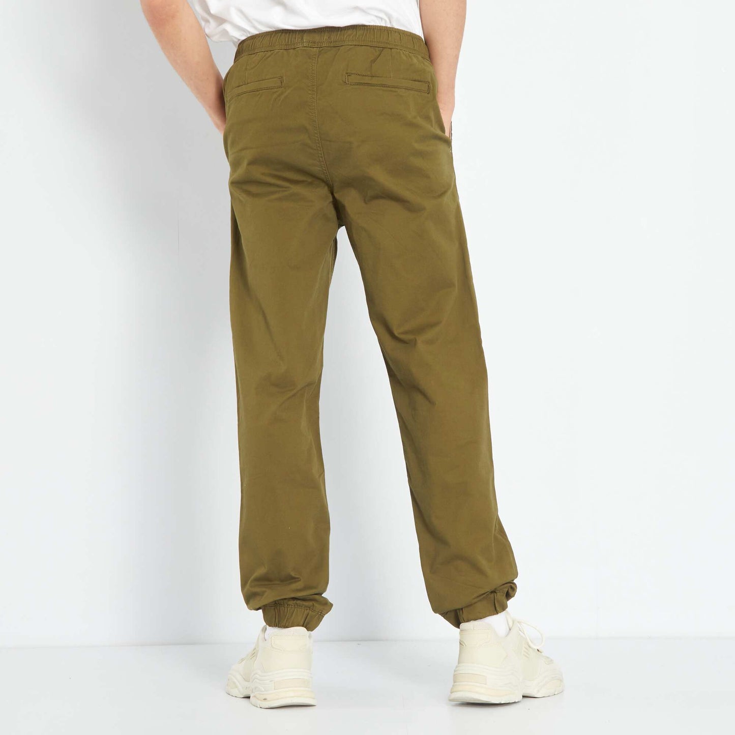 Pantalon esprit 'jogger' Kaki