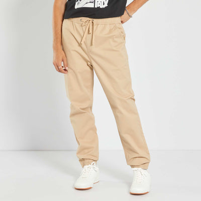 Pantalon esprit 'jogger' Beige