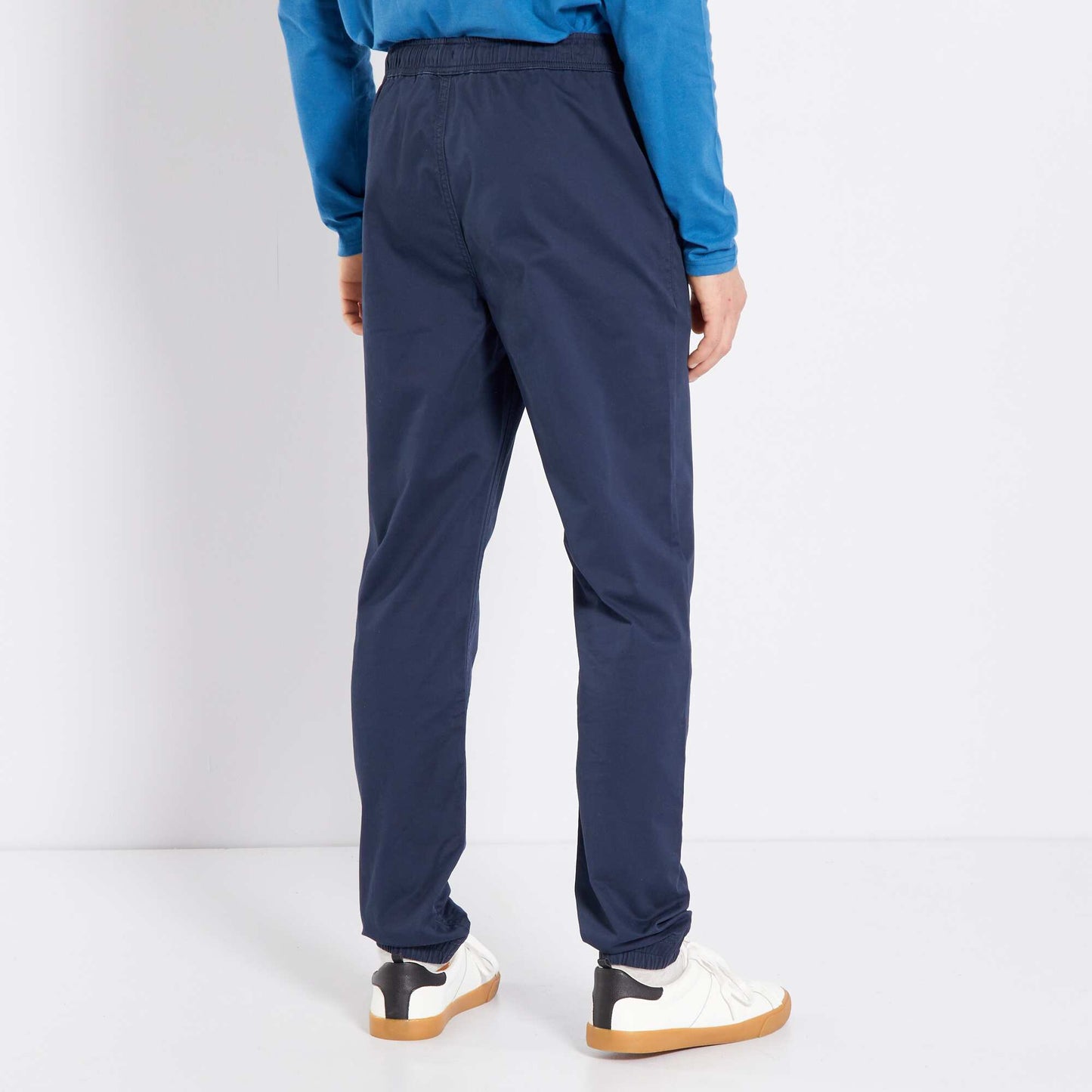 Pantalon esprit 'jogger' bleu marine