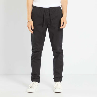 Pantalon esprit 'jogger' noir