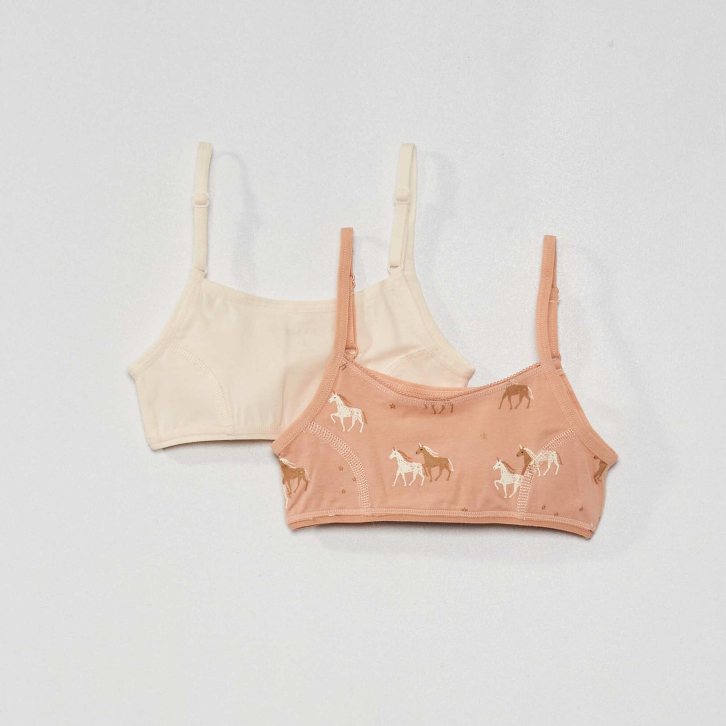 Lot de 2 brassi res maille stretch Rose