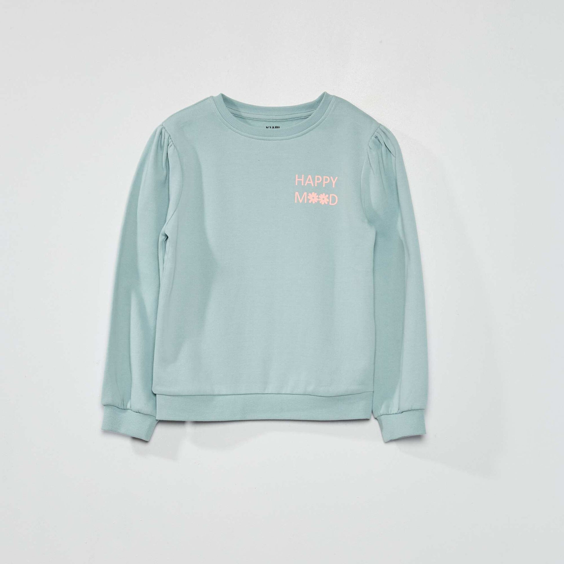 Sweat col rond molletonn Bleu