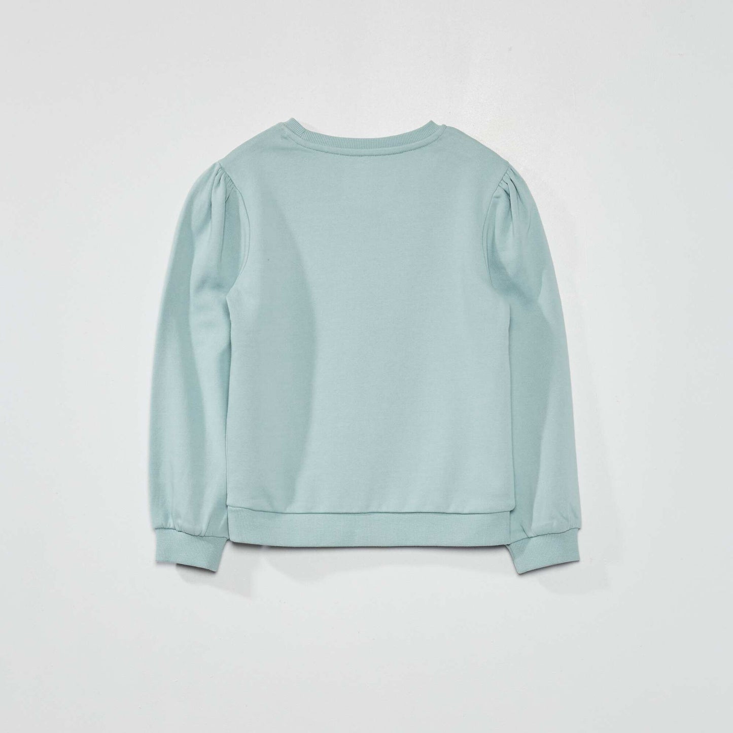 Sweat col rond molletonn Bleu