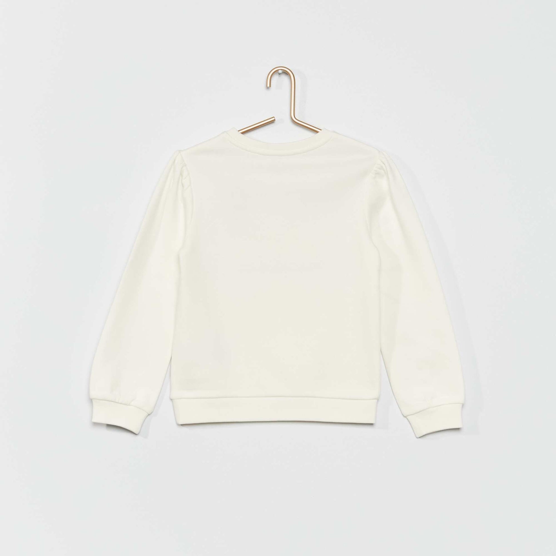 Sweat col rond molletonn Blanc