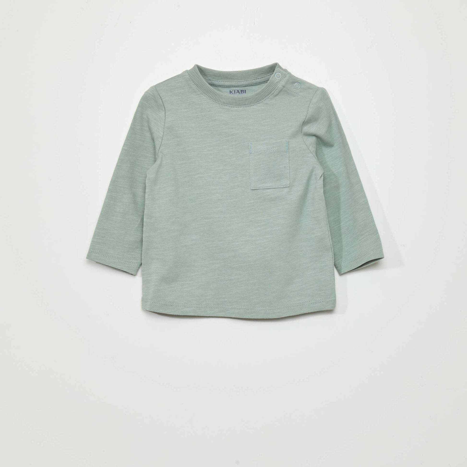 T-shirt à col rond avec poche Vert