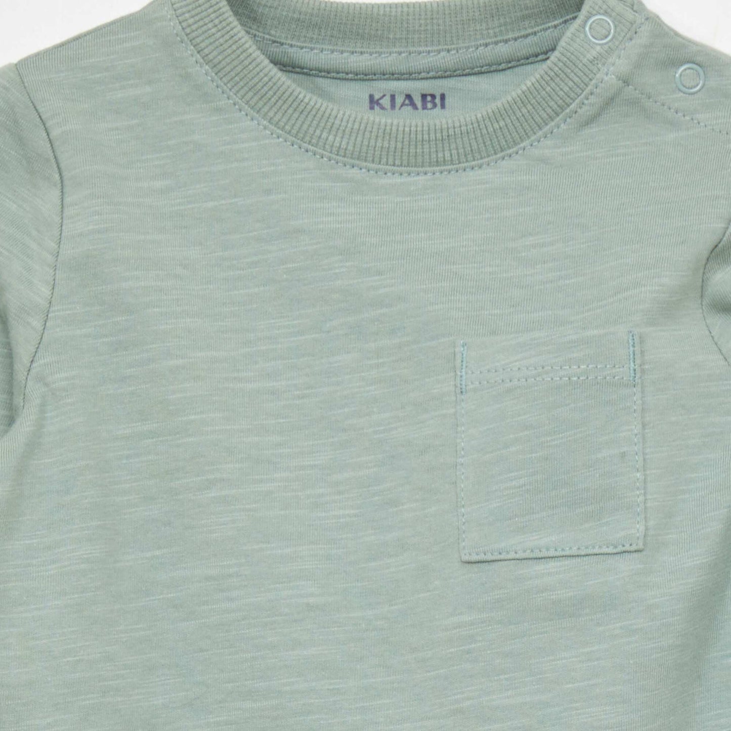 T-shirt à col rond avec poche Vert