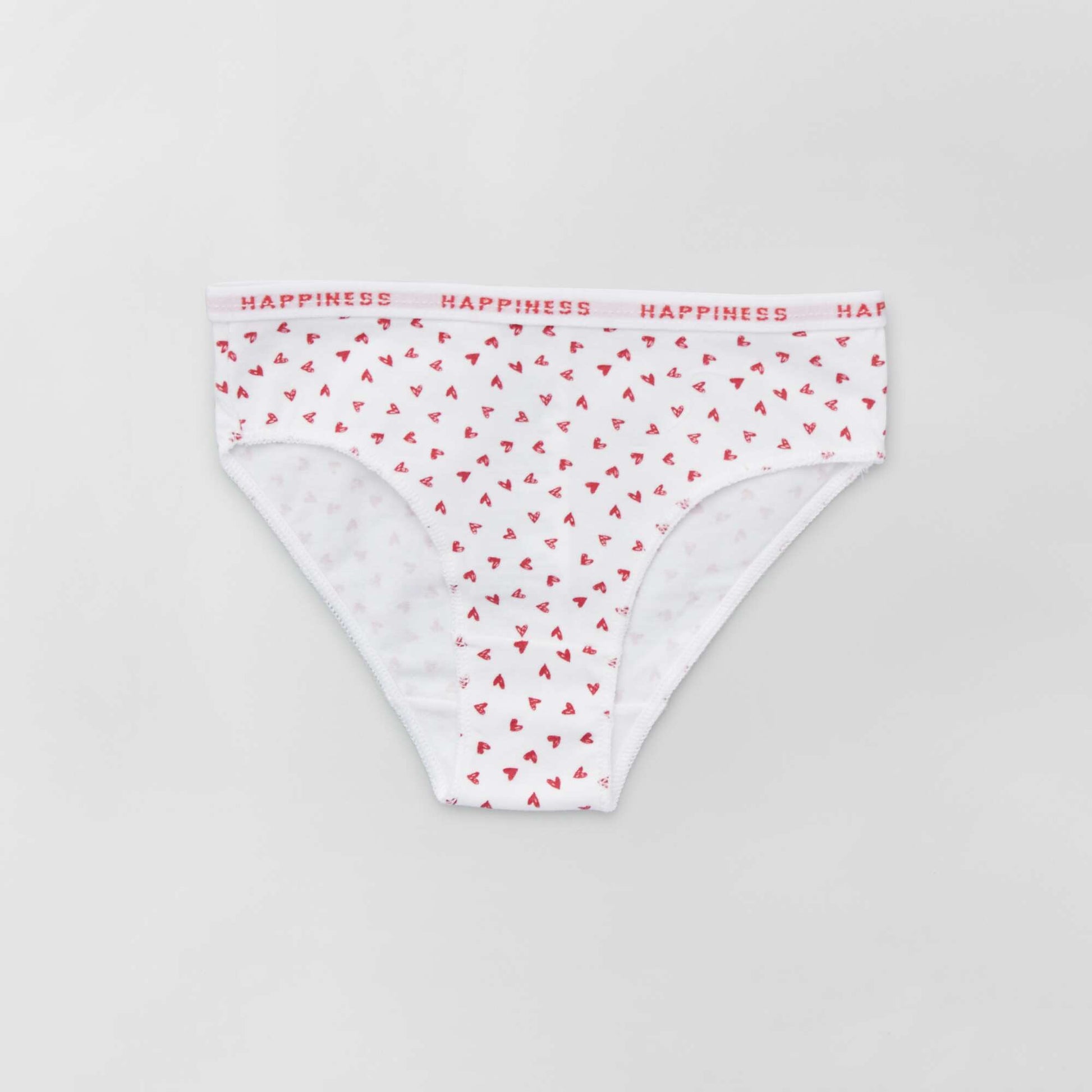 Lot 4 culottes en coton Blanc/rouge