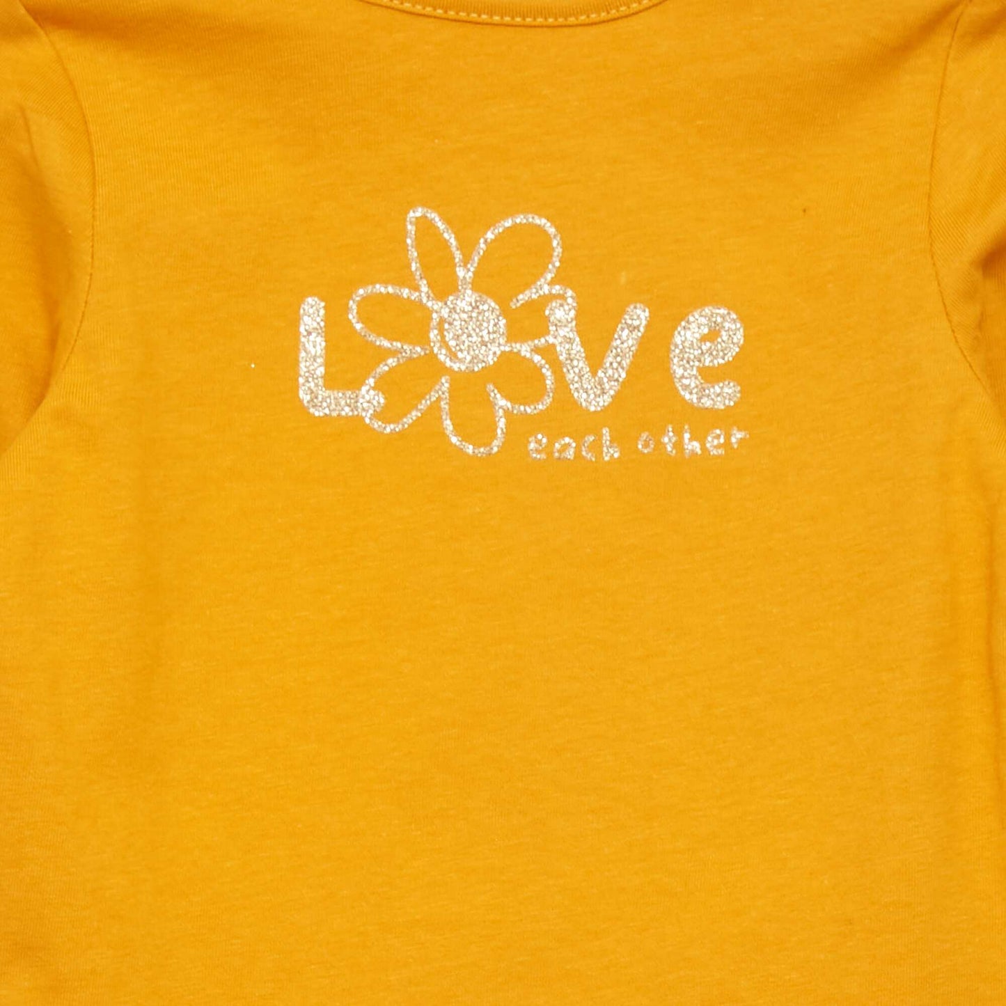 T-Shirt manches longues imprimé GOLD LOVE