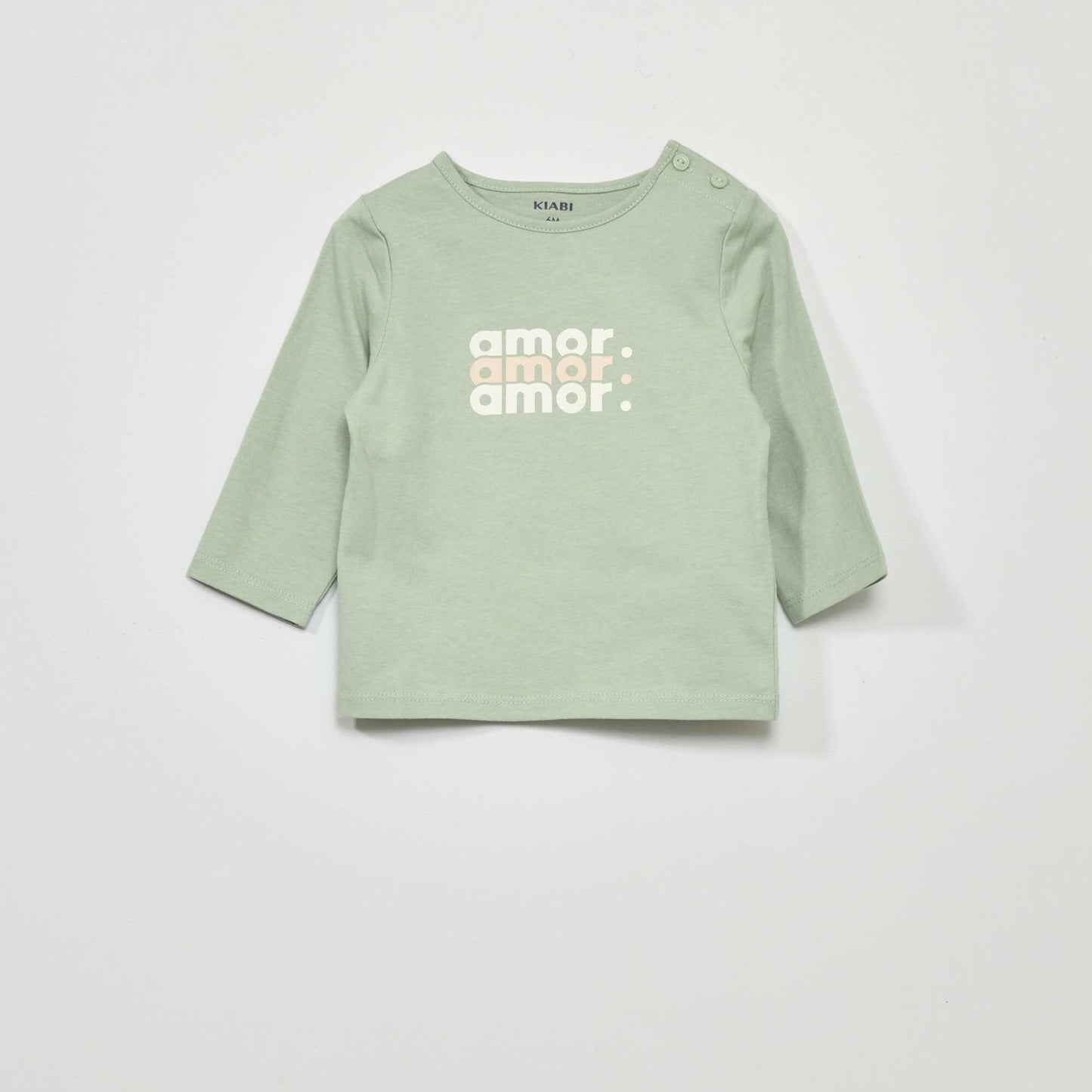 T-shirt manches longues imprim Vert