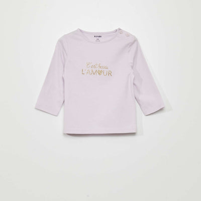 T-shirt manches longues imprimé Lila