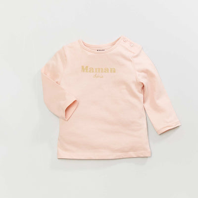 T-Shirt manches longues imprim Rose