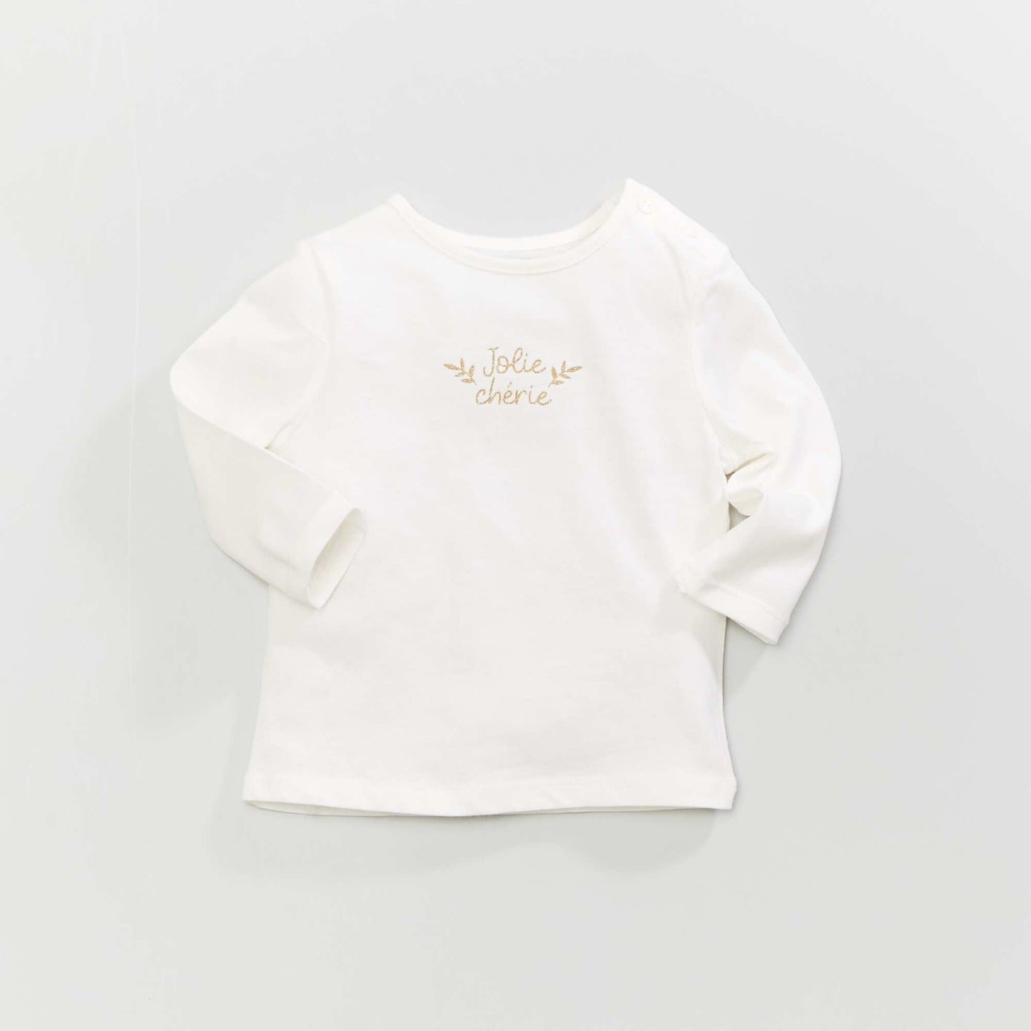 T-Shirt manches longues imprim Blanc