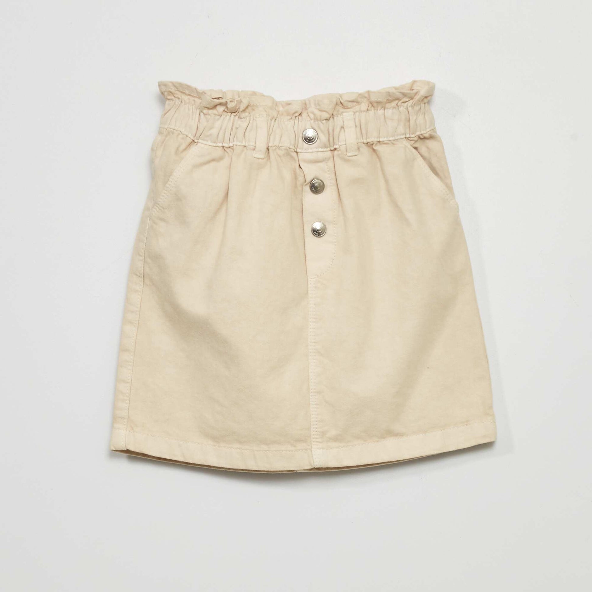 Jupe paper bag en denim Blanc