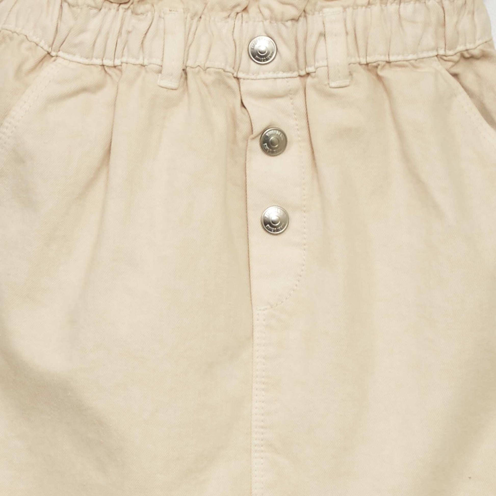 Jupe paper bag en denim Blanc