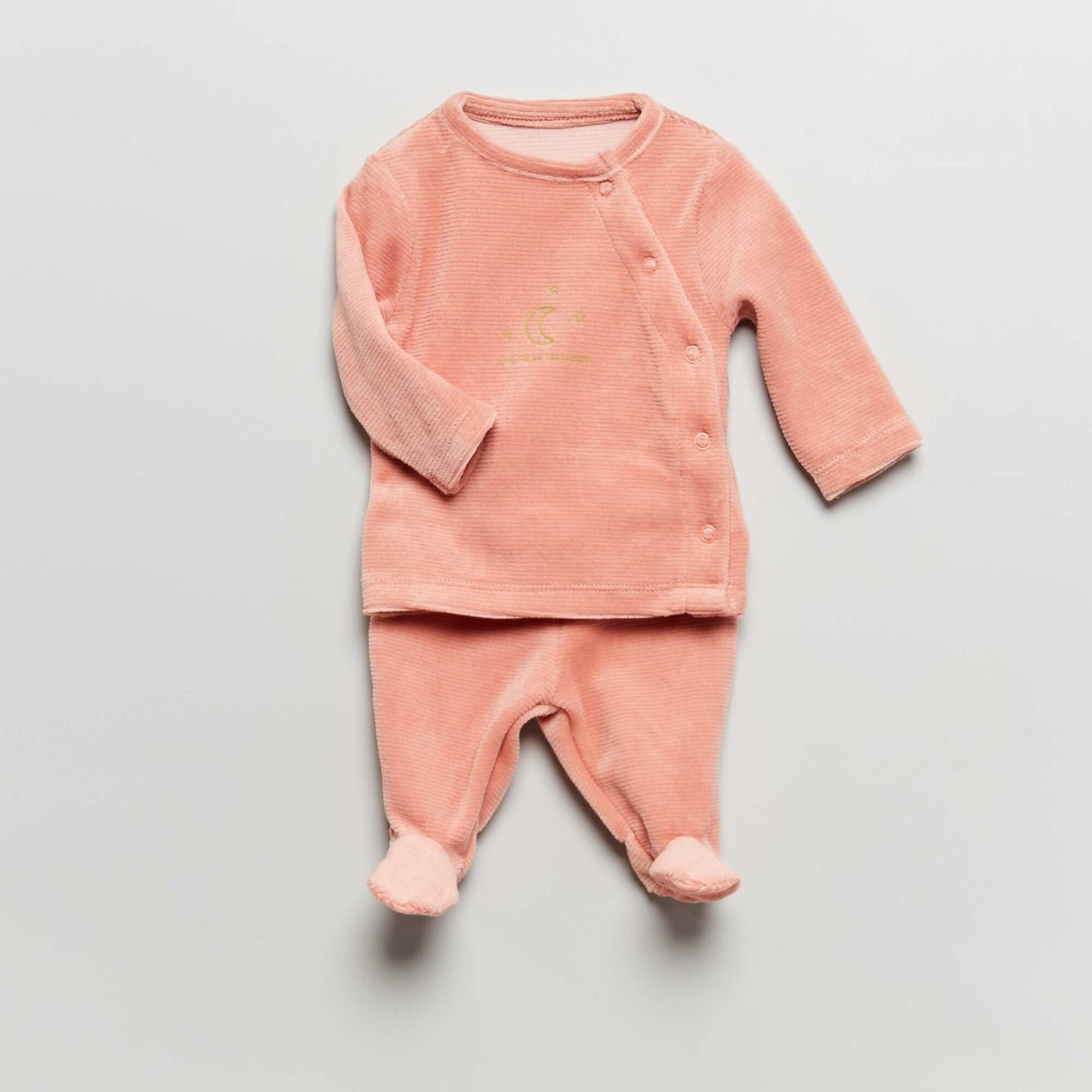 Pyjama long en velours - 2 pi ces Rose