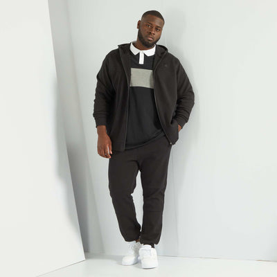 Pantalon en piqu de coton noir