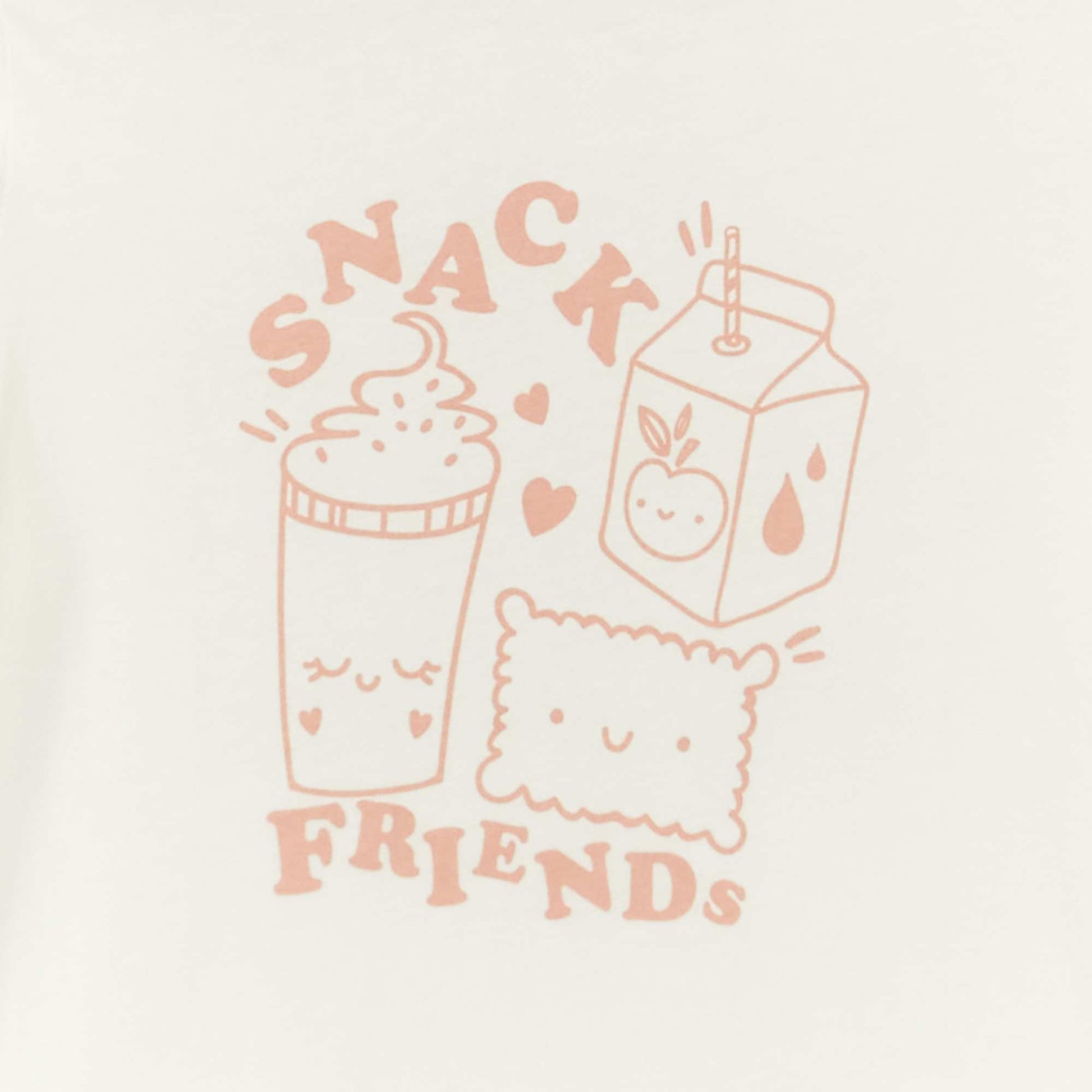 T-shirt en coton avec imprim Blanc