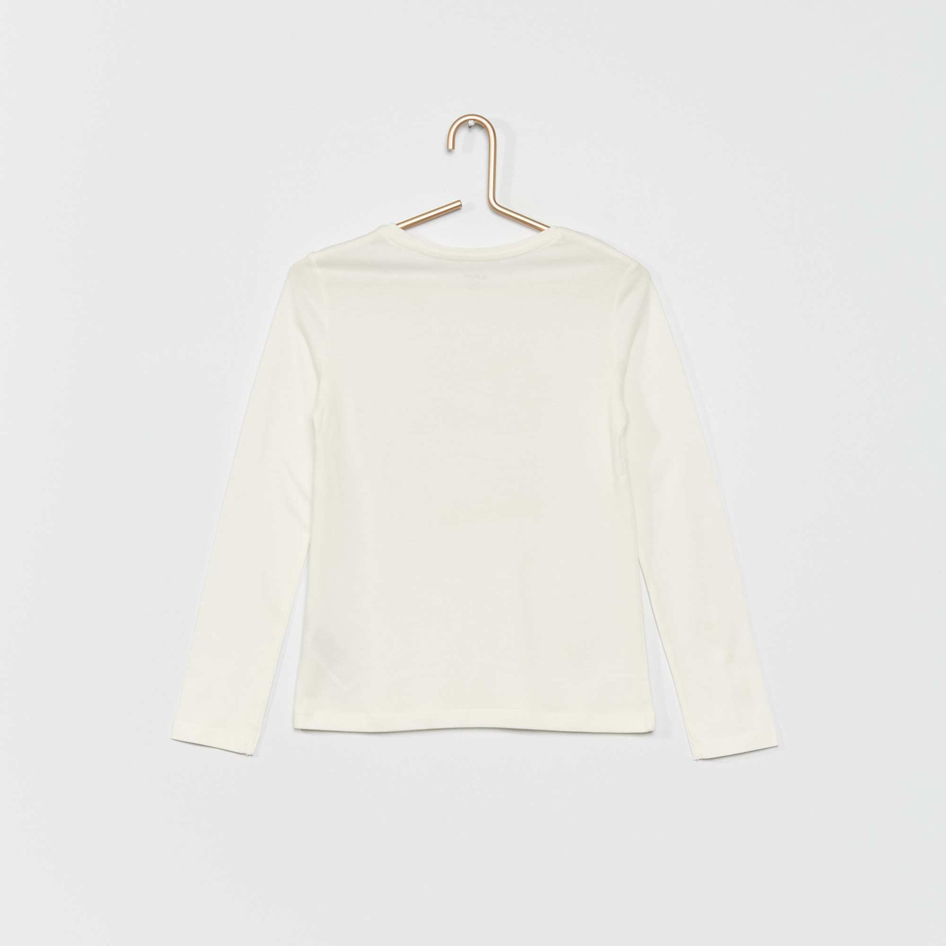 T-shirt en coton avec imprim Blanc
