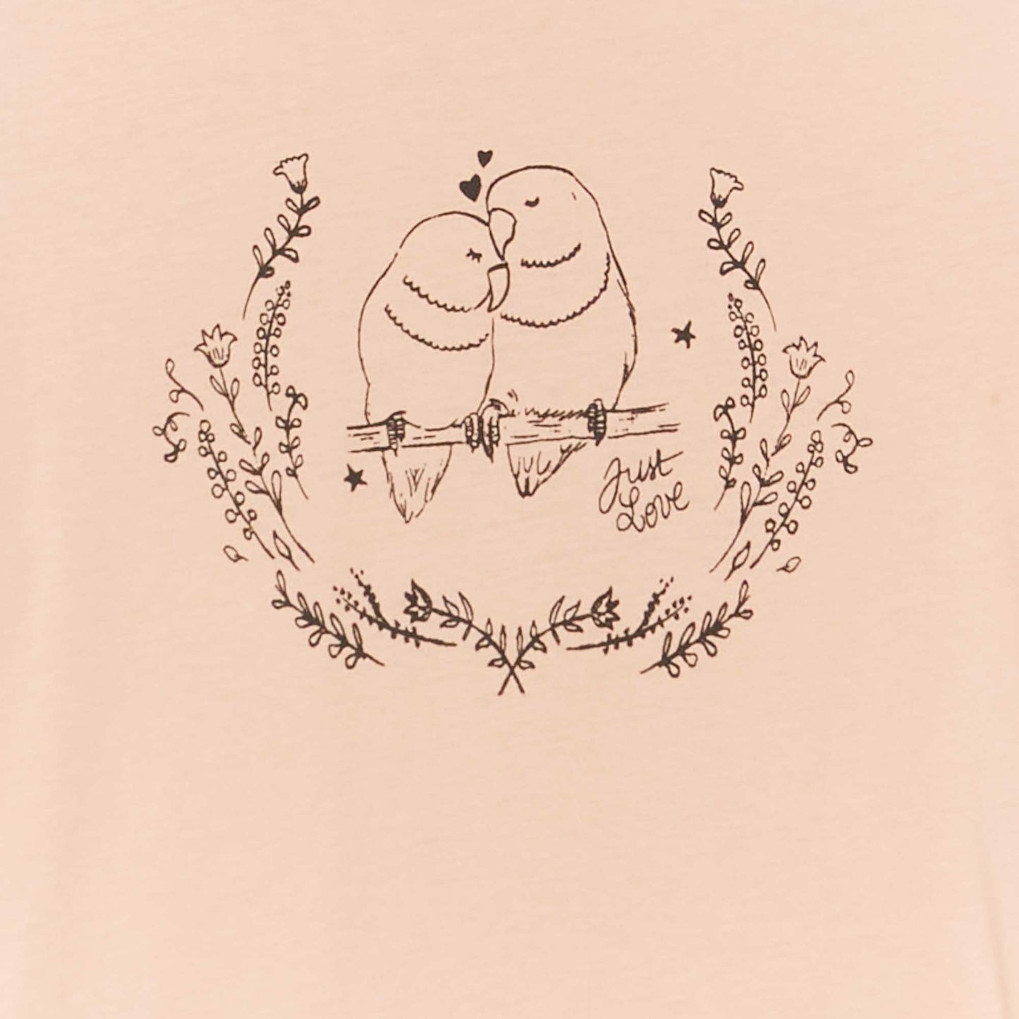 T-shirt en coton avec imprimé Rose