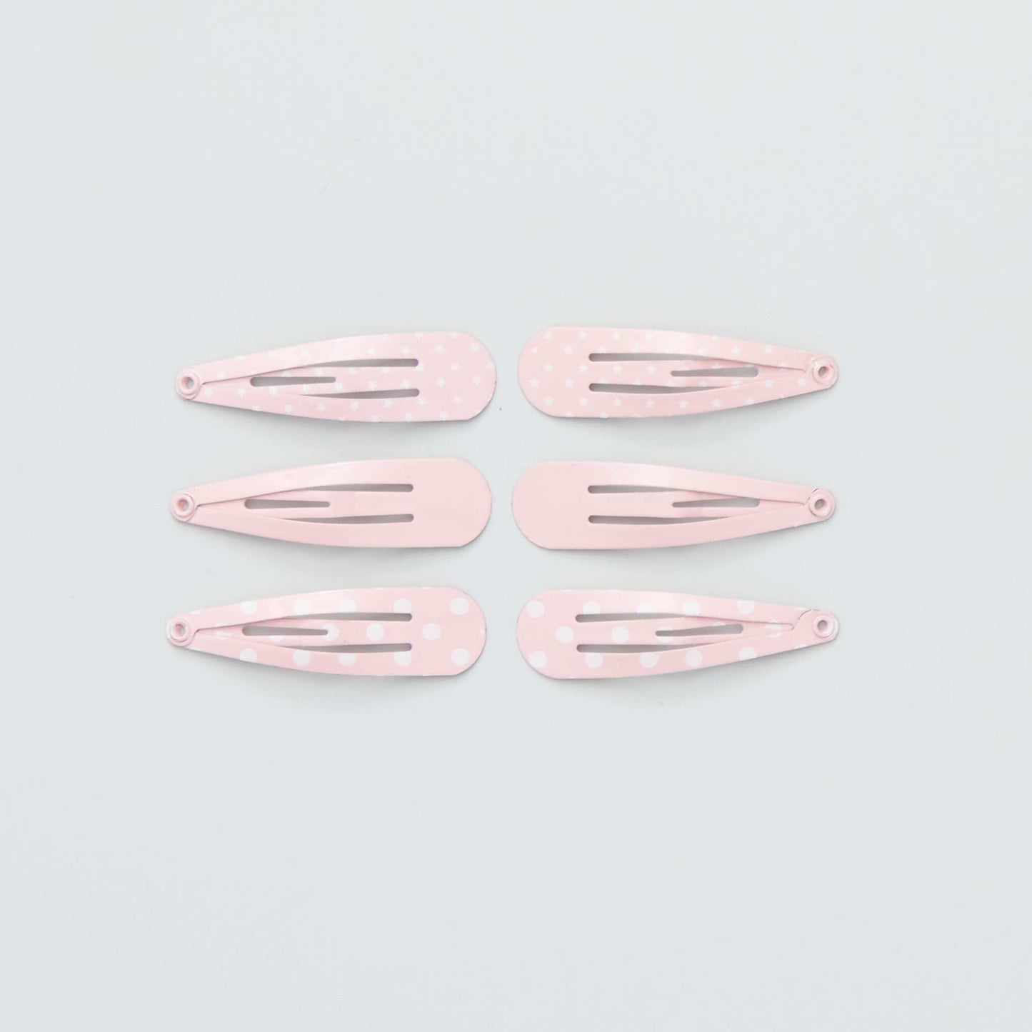 Pinces cheveux fantaisie - Lot de 6 rose