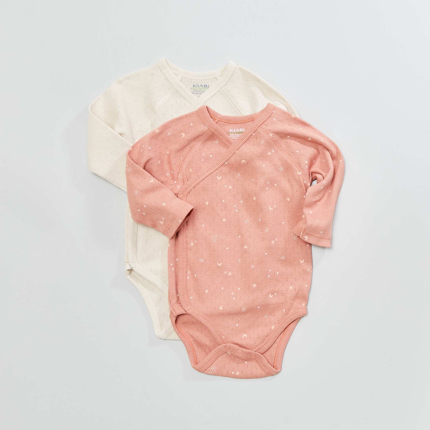 Lot de 2 bodies Rose fonc /beige