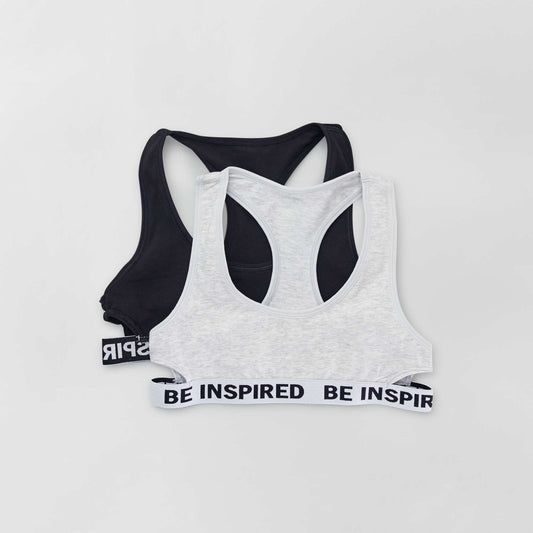 Brassi re sport avec dos nageur - Lot de 2 noir